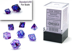 Nebula Mini-hedral Nocturnal/blue Luminary 7-Die Set 20557