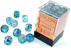 Nebula Oceanic/gold Luminary 12mm d6 Dice Block (36 dice)27956