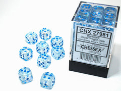 Borealis Icicle/light blue Luminary 12mm d6 Dice Block (36 dice) 27981