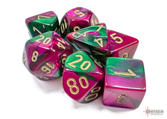 Gemini Green-Purple/gold Polyhedral 7-Dice Set 26434