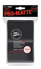 PRO-Matte Standard Deck Protectors - Black (100-Pack) - Ultra Pro Card Sleeves