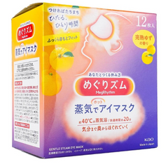 Kao MegRhythm Gentle Steam Warming Eye Mask Citrus, 12 Sheets