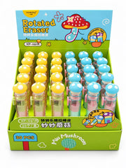 Mushroom retractable erasers