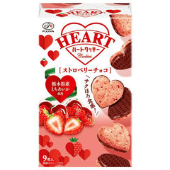 FUJIYA Heart Cookie (Strawberry Chocolate)9P54g