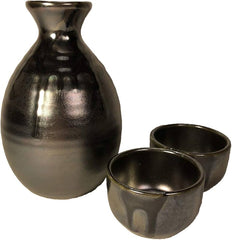 Black Luster Sake Set