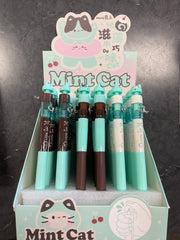 MINT CAT PRESS PEN .5MM BLACK