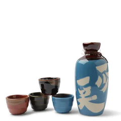 Sake Set Turquoise Issho Issho