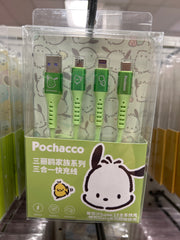 Three-in-one Fast Charger Pochacco (IPhone 15 and Android)
