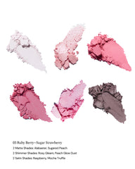 Flower Knows Bunny Garden 6-Color Makeup Palette 03 Ruby Berry