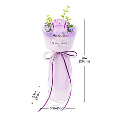Rokr Purple Rose DIY Bouquet 3D Wooden Puzzle