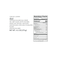 WAKASHO CHIA SEED JELLY GRAPE JELLY 175g
