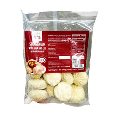 STEAMED BUN WITH LEEK AND EGG