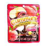 KASUGAI Peach Gummies with Chocolate Flavored