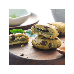 Mochi Cookies with Cocoa Chips: Matcha