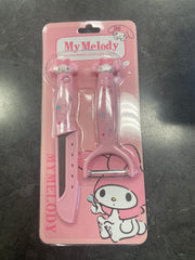 My Melody kitchen peeler and fruit knife set