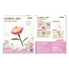 ROKR Single Flower Floral Art DIY 3D Puzzle-Pink Camellia