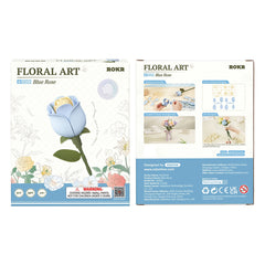 ROKR Single Flower Floral Art DIY 3D Puzzle-Blue Rose