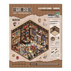 3D Cartoon Adventurer Union Stickers