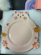 Ceramic Cat Plate Pink