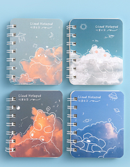 Cartoon Spiral Mini Notebook: CLOUD