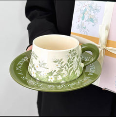 Vintage Ceramic Coffee Cup And Saucer