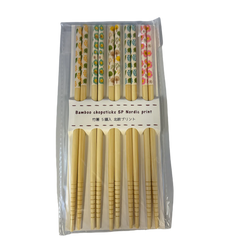 Bamboo chopsticks 5P north europe print