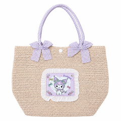 Sanrio Flower Town Series Straw Bag - Kuromi