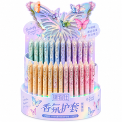 Butterfly Fragrance Series Retractable Black Gel Pen