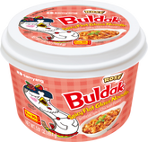 Samyang 504273 Rosé Artificial Spicy Chicken Flavor Buldak Hot Sauce Wide Glass Noodle