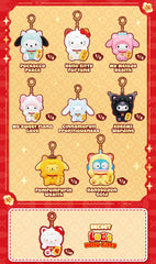 Sanrio Characters Maneki Neko Lucky Cat Plush Pendant Toptoy 3-Inch Plush Doll Blind Box
