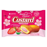 LOTTE CUSTARD CAKE STRAWBERRY 12P