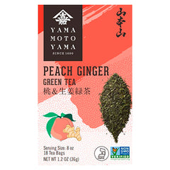 YAMAMOTOYAMA PEACH GINGER GREEN TEA BAG