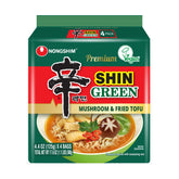 Nongshim Shin Ramyun Green Mushroom&Fried Tofu, 4.4 Ounce, Pack of 4