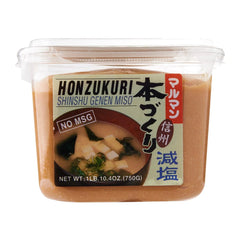 Maruman MSG Free Healthy Less Salt Honzukuri Genen Miso Paste