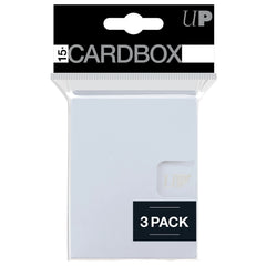 UP PRO 15+ CARD BOX 3PK WHITE