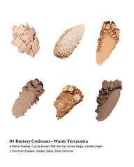 Flower Knows The Sweetie Bear 6-Color Makeup Palette 01 Buttery Croissant