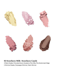 Flower Knows The Sweetie Bear 6-Color Makeup Palette 02 Strawberry Milk