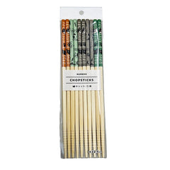 Lacquer coated bamboo chopsticks 5p cat