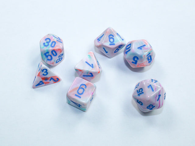 Festive Mini-hedral Pop Art/blue 7-Die set 20544