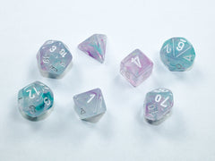 Nebula Mini-hedral Wisteria/white 7-Die set 20545