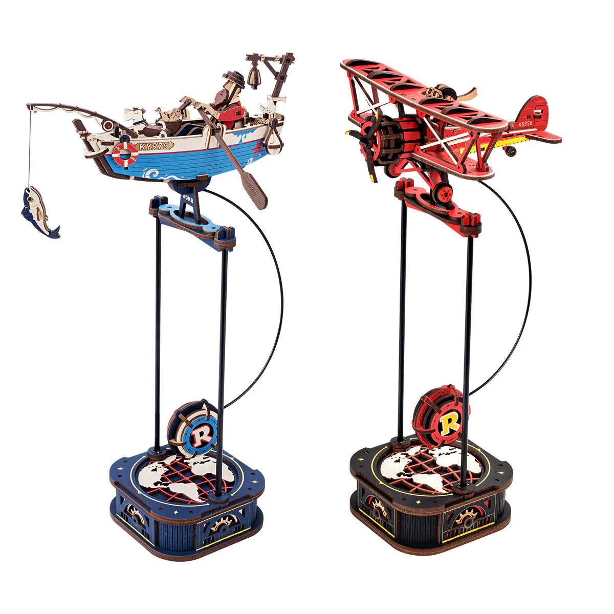Rolife Robotime ROKR Ocean Fisher Pendulum Balance Toy 3D Puzzle MCD02