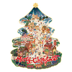 Rolife Christmas Town Wooden Jigsaw Puzzle - TA007