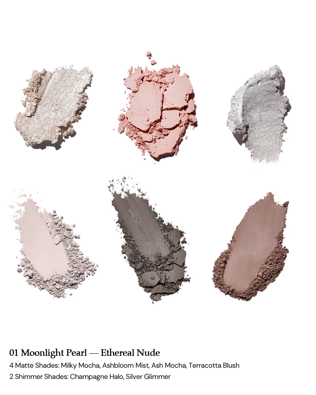 Flower knows Shell's Jewel 6-Color Makeup Palette 01 Moonlight Pearl