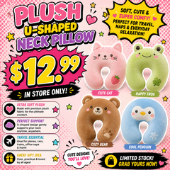 Plush U-shaped Neck Pillow (IN STORE ONLY)