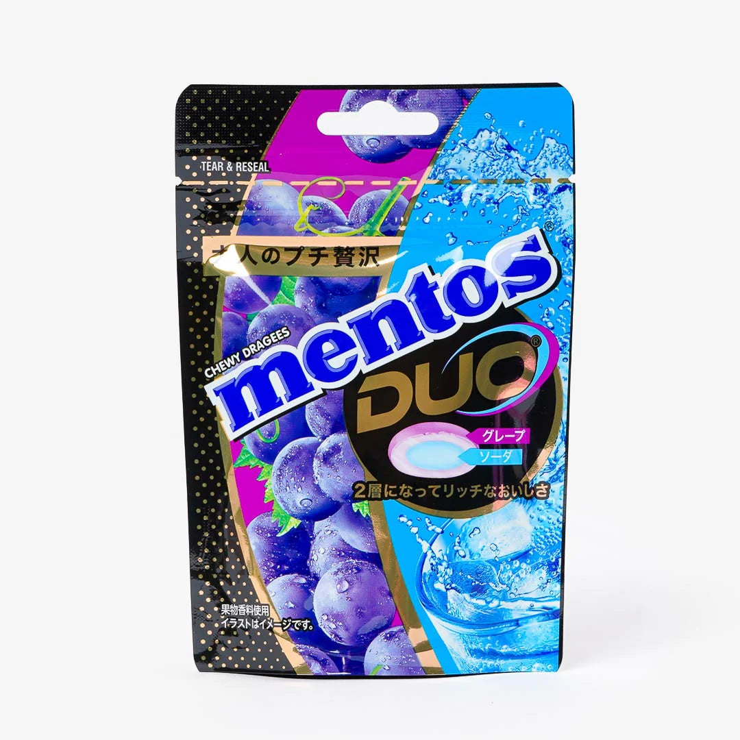 MENTOS 2IN2 CHEWY CANDY (GRAPE&SODA)