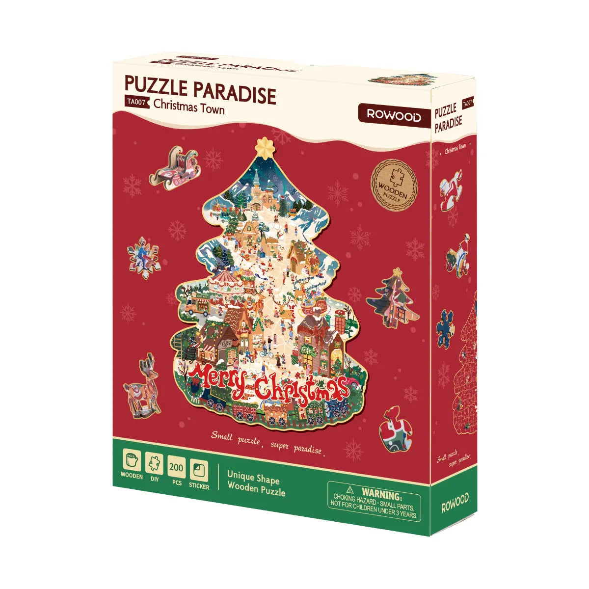 Rolife Christmas Town Wooden Jigsaw Puzzle - TA007