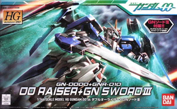 Bandai HG OO 54 Gundam RAISER+GN SWORD III 1/144 Scale Kit