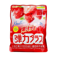 MEIJI Fruit Juice Elastic Plus Gummy <Strawberry> 72G