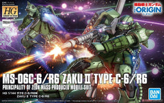 Bandai HG Gundam The Origin Zaku II Type C6/R6 1/144 Scale Kit