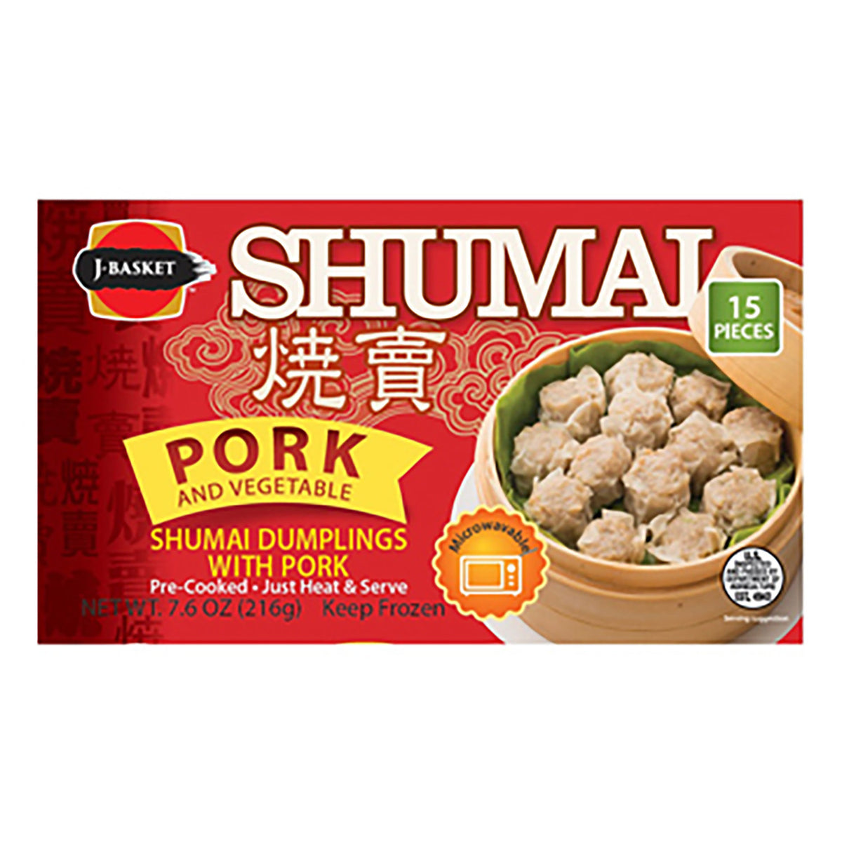 J-Basket SHUMAI PORK 15P 20/7.6oZ
